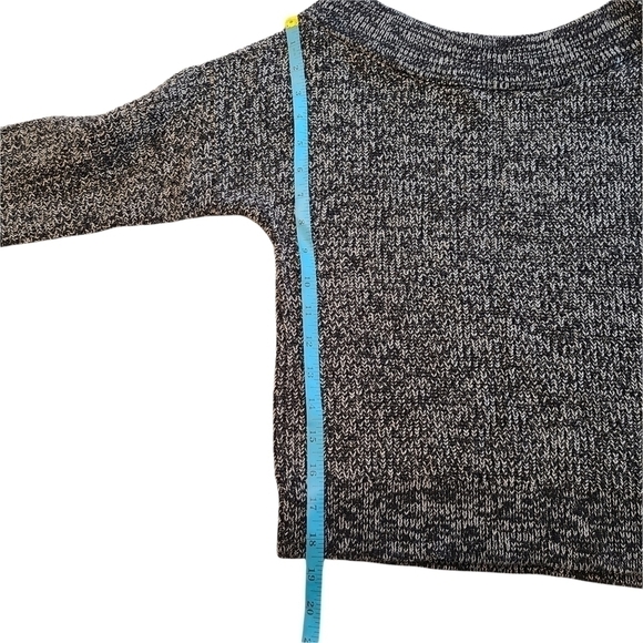 Guess Knit Wide Neck Sweater, Black and White, Size Extra Small - Picture 4 of 8